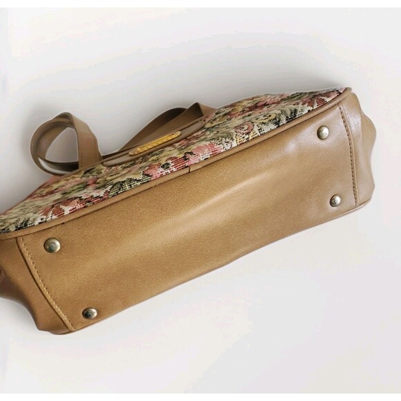 Vtg Ambassador Tapestry Shoulder Purse Boho Carpet Hand Bag Cottage/ Granny Core - Picture 7 of 16